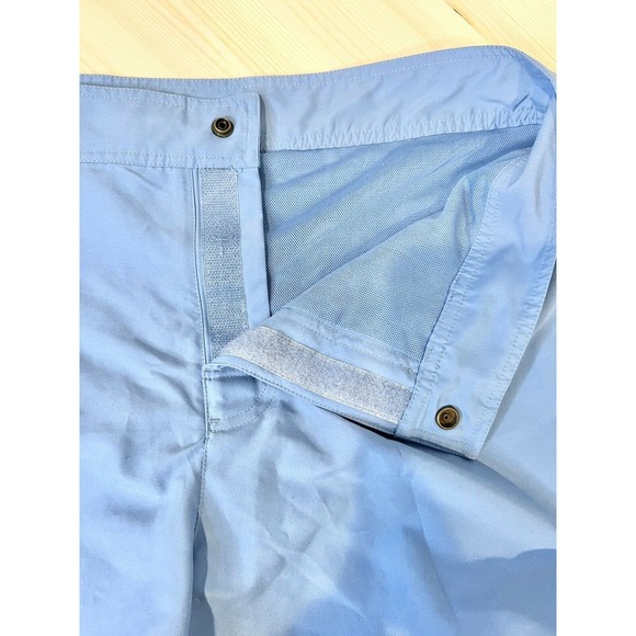 Mens Speedo Swim Trunks Large Blue with Mesh, Snap Closure - Picture 4 of 5